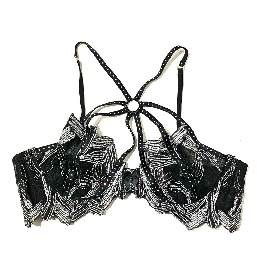 Agent Provocateur Christalina Black Lace Bra - Picture 4 of 12